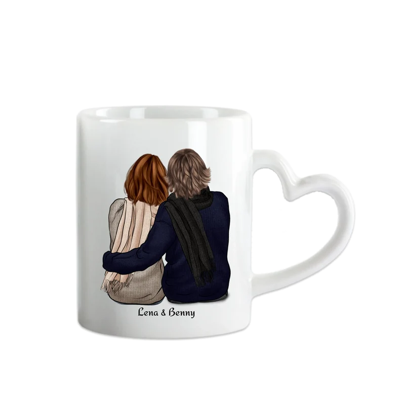 Personalisierte Tasse Jahrestag - Valentinstag - Hochzeitstag Geschenk - Paartasse Geschenk