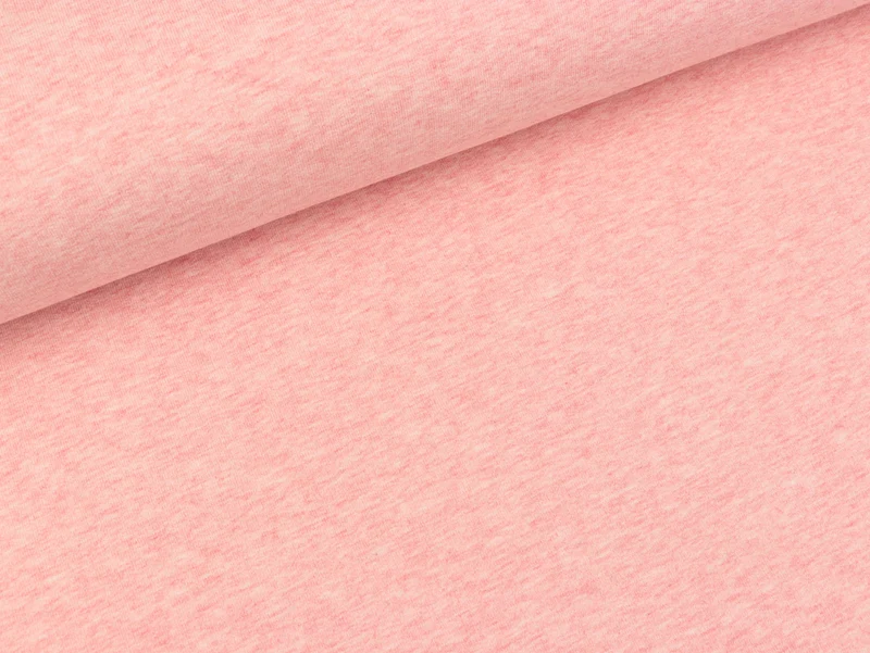 Reststück 26cm - Leichter Sweat Maike rosa meliert uni