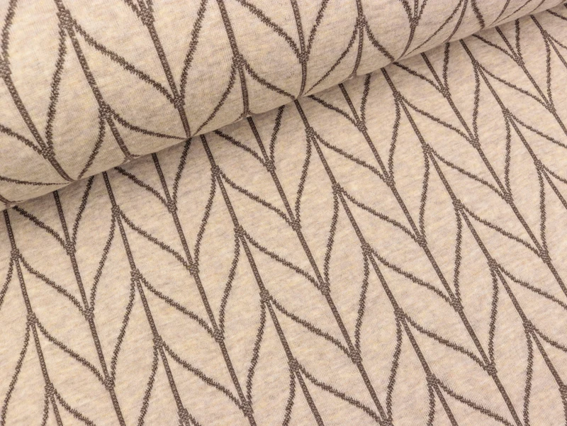 Reststück 54cm - Hamburger Liebe Check Point Jacquard Knit Step yemen-braun