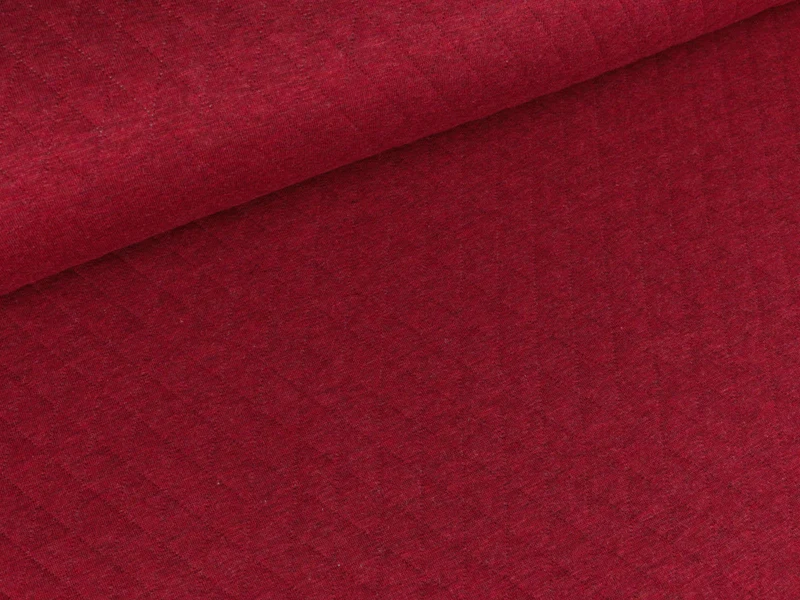 Reststück 67cm - Steppsweat Kelly uni burgundy meliert