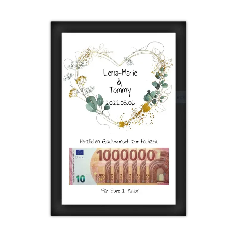 Personalisiertes Geldgeschenk zur Hochzeit, Hochzeitsgeschenk Für Eure 1. Million