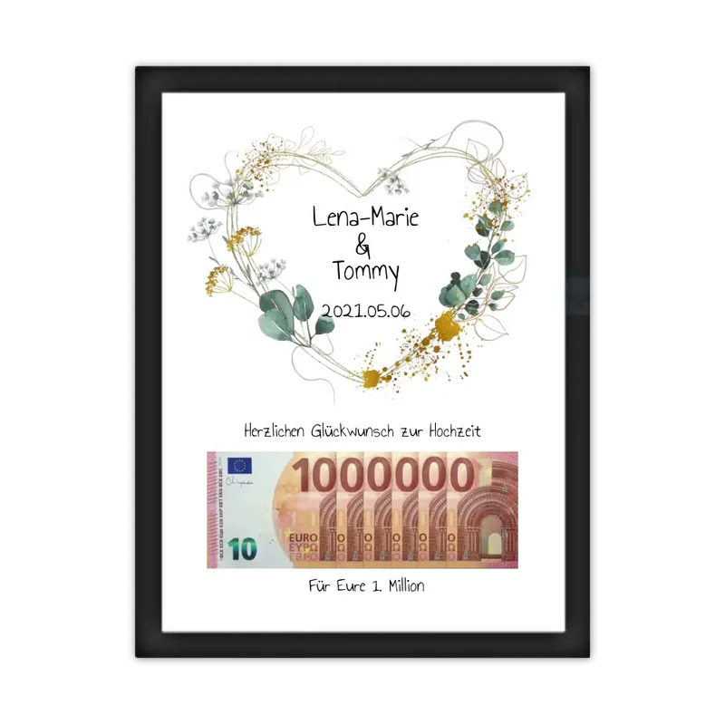 Personalisiertes Geldgeschenk zur Hochzeit, Hochzeitsgeschenk Für Eure 1. Million