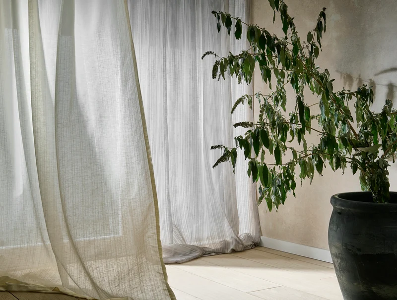 Gardinenstoff Floaty - linen 297 cm
