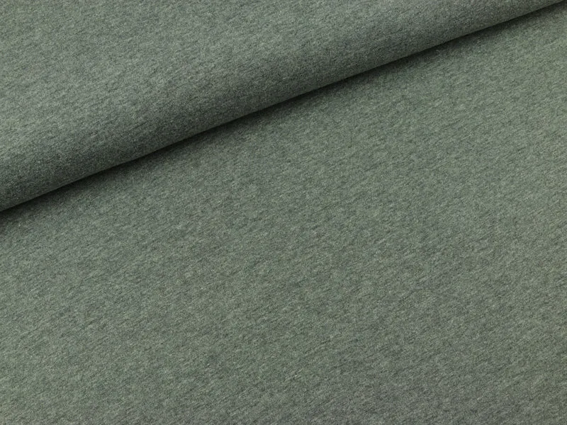 Reststück 21cm - Leichter Sweat Maike dunkelgrau meliert uni