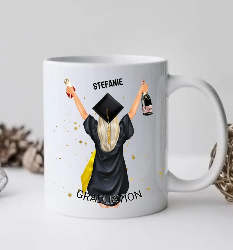 Personalisierte Tasse Schulabschluß, Geschenk 2023 Bachelor, Master, Doktor, Promotion Abitur, Abi, Ausbildung