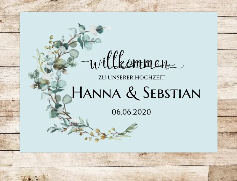 Willkommen Hochzeitsfußmatte | Personalisierte Fußmatte zum Empfang Hochzeit mit Namen | Hochzeitsdekoration Fußmatte