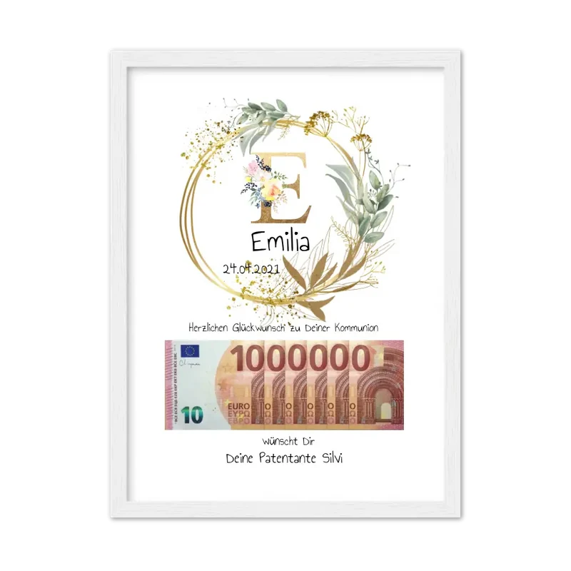 Personalisiertes Geschenk, Geldgeschenk zum Geburtstag, Jugendweihe, Kommunion, Konfirmation, Geburtstagsgeschenk 1. Million