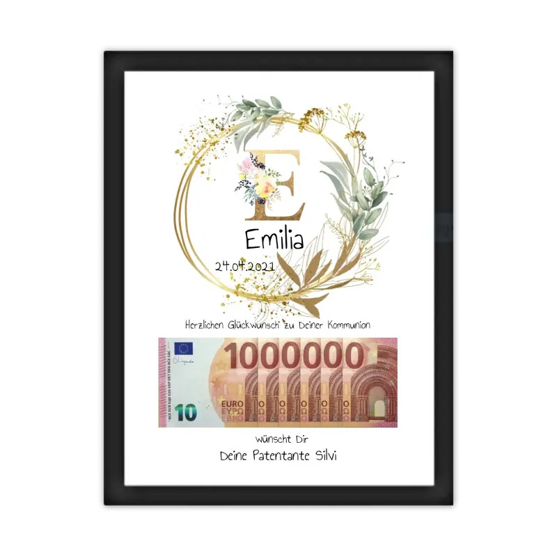 Personalisiertes Geschenk, Geldgeschenk zum Geburtstag, Jugendweihe, Kommunion, Konfirmation, Geburtstagsgeschenk 1. Million