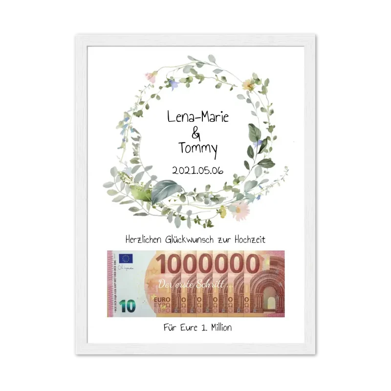 Personalisiertes Geldgeschenk zur Hochzeit - Wunscherfüller: Für Eure 1. Million