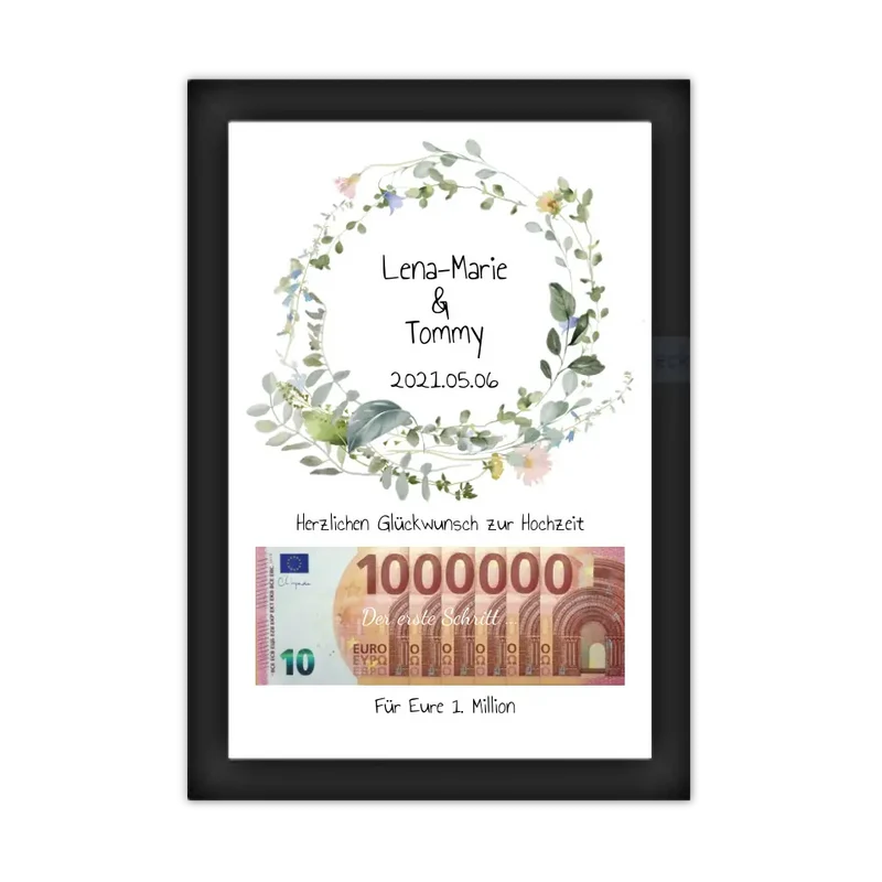 Personalisiertes Geldgeschenk zur Hochzeit - Wunscherfüller: Für Eure 1. Million