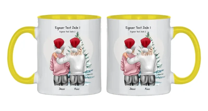 Personalisierte Tasse Nikolausgeschenk, Weihnachtsgeschenk für Geschwister, für Freundin