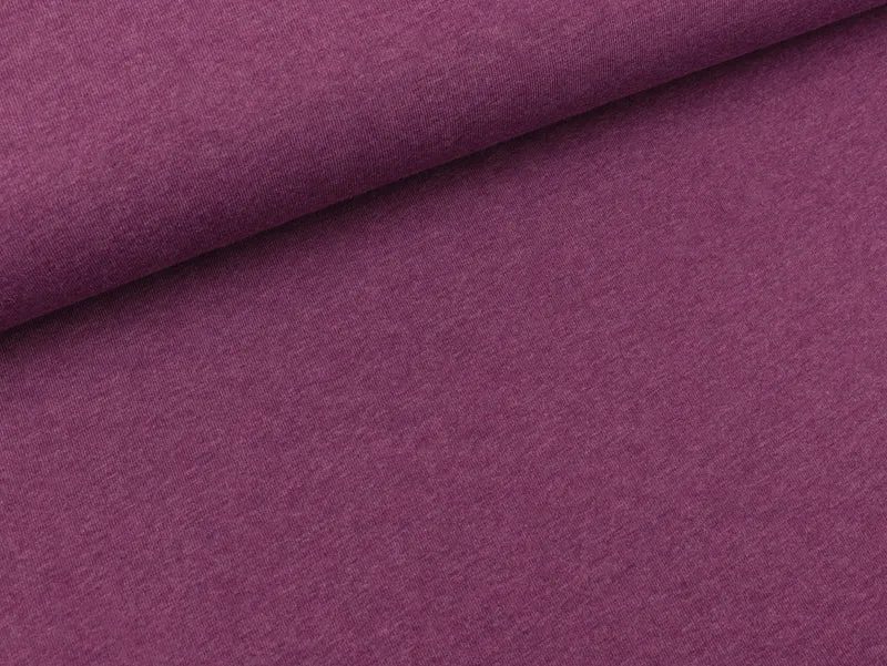Reststück 57cm - Baumwolljersey Vanessa lila melange
