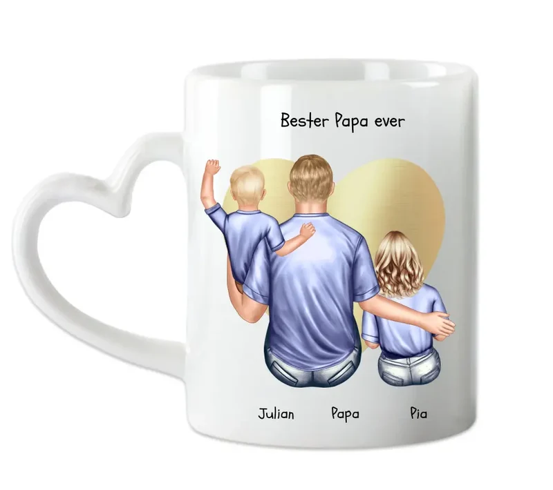 Personalsiertes Geschenk Papa - Tasse als Vatertagtagsgeschenk oder Geburtstagsgeschenk