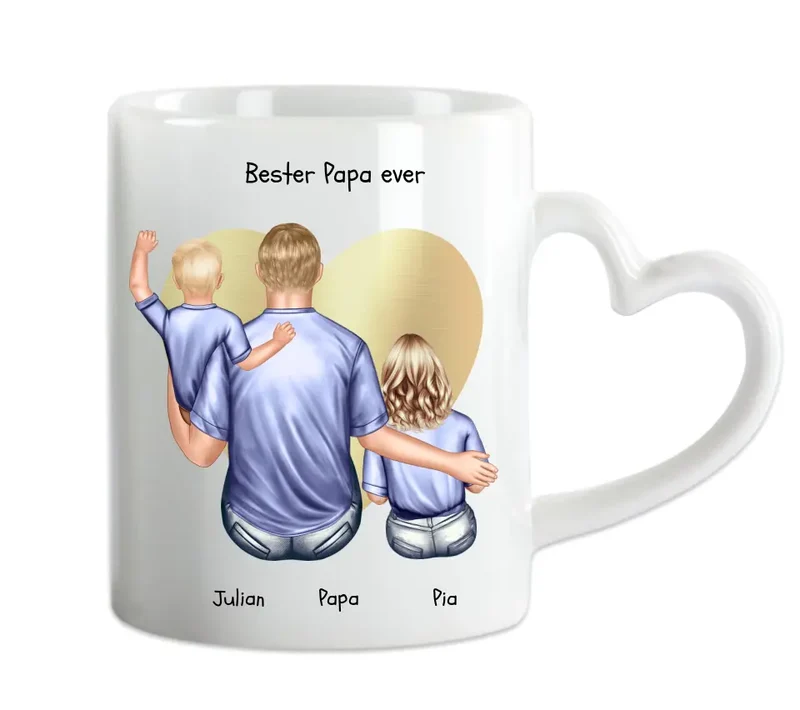 Personalsiertes Geschenk Papa - Tasse als Vatertagtagsgeschenk oder Geburtstagsgeschenk
