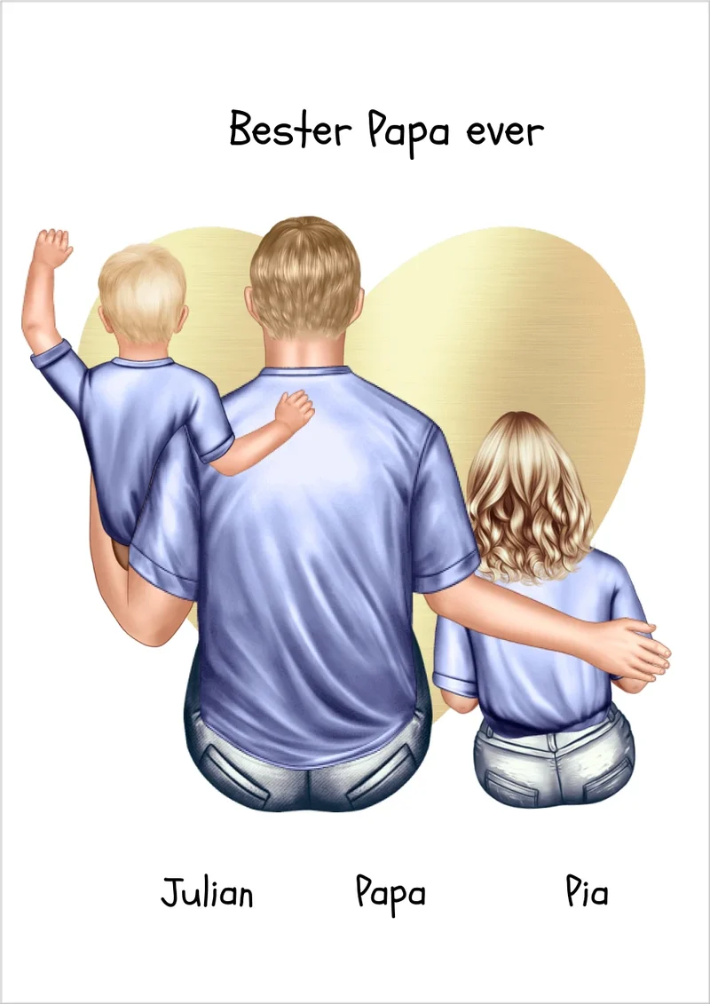 Personalisiertes Poster Geschenk Papa Tochter/Sohn - Vatertagsgeschenk - Geburtstagsgeschenk