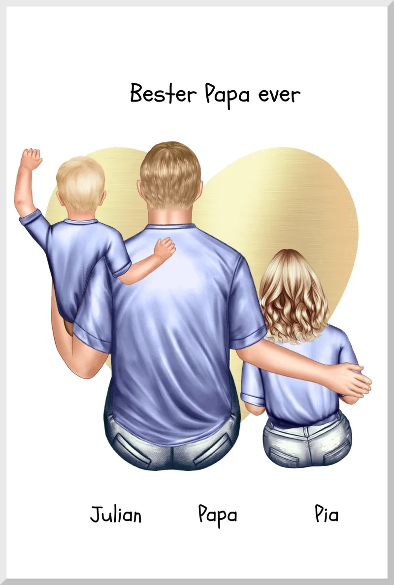 Personalisiertes Poster Geschenk Papa Tochter/Sohn - Vatertagsgeschenk - Geburtstagsgeschenk