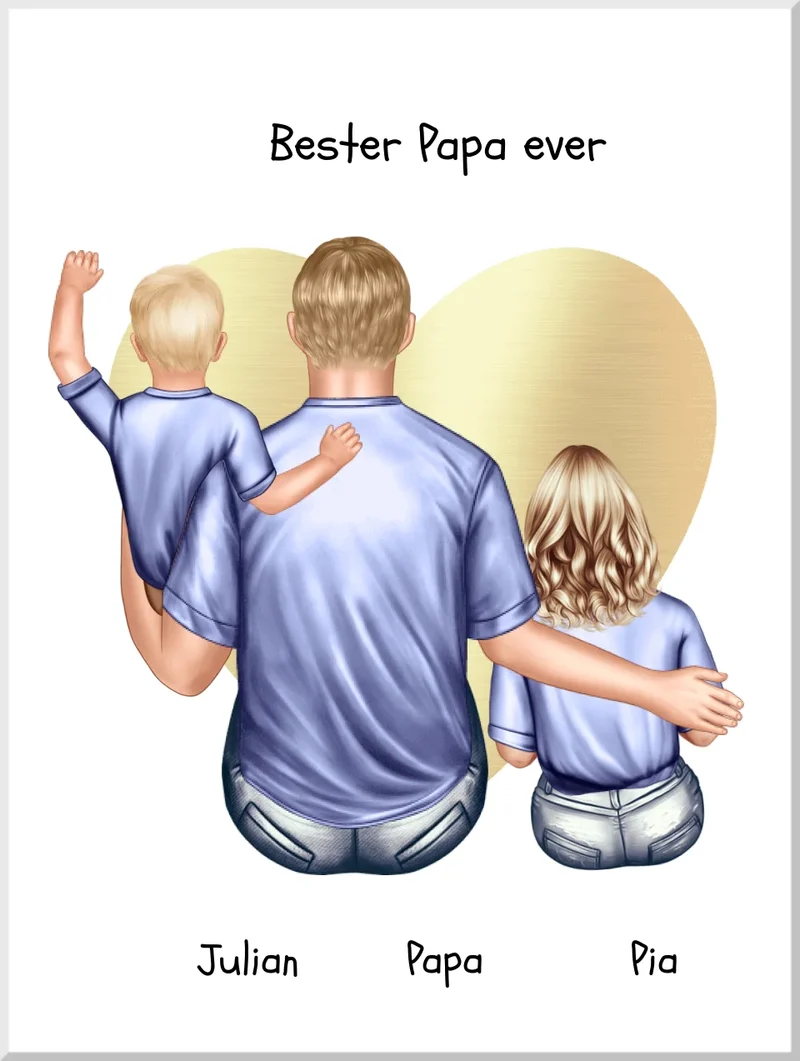 Personalisiertes Poster Geschenk Papa Tochter/Sohn - Vatertagsgeschenk - Geburtstagsgeschenk