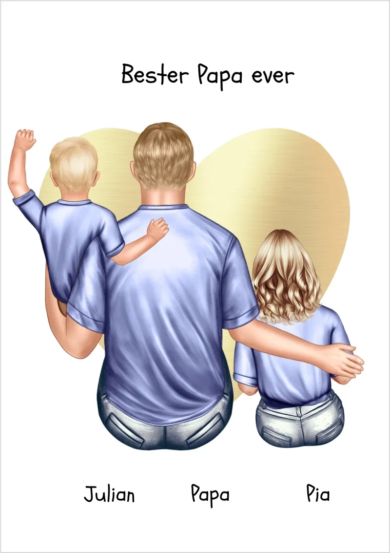 Personalisiertes Poster Geschenk Papa Tochter/Sohn - Vatertagsgeschenk - Geburtstagsgeschenk