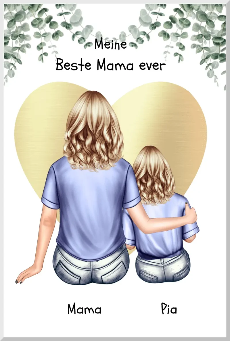 Personalisiertes Poster Geschenk Mama Tochter/Sohn - Muttertagsgeschenk & Geburtstagsgeschenk