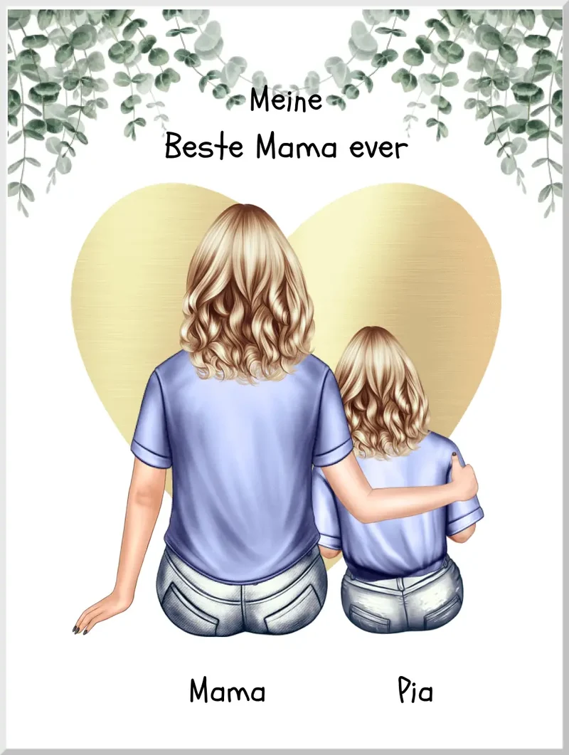 Personalisiertes Poster Geschenk Mama Tochter/Sohn - Muttertagsgeschenk & Geburtstagsgeschenk