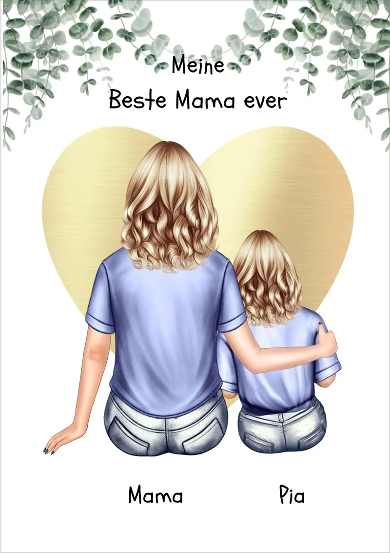Personalisiertes Poster Geschenk Mama Tochter/Sohn - Muttertagsgeschenk & Geburtstagsgeschenk