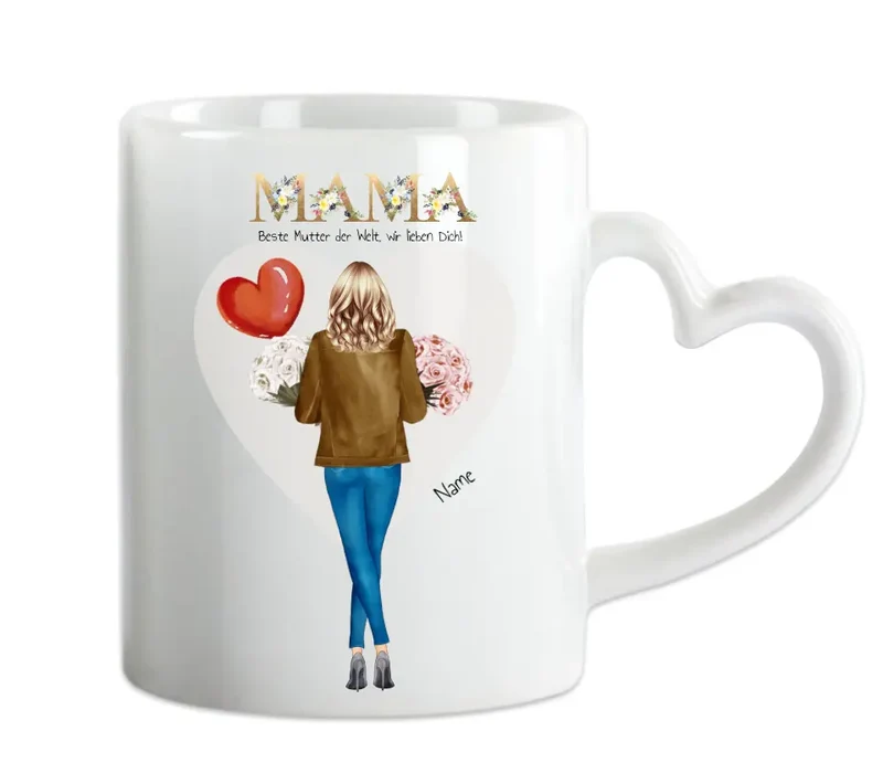 Muttertagsgeschenk liebevoll & einzigartig für Mama - Personalisierte Tasse