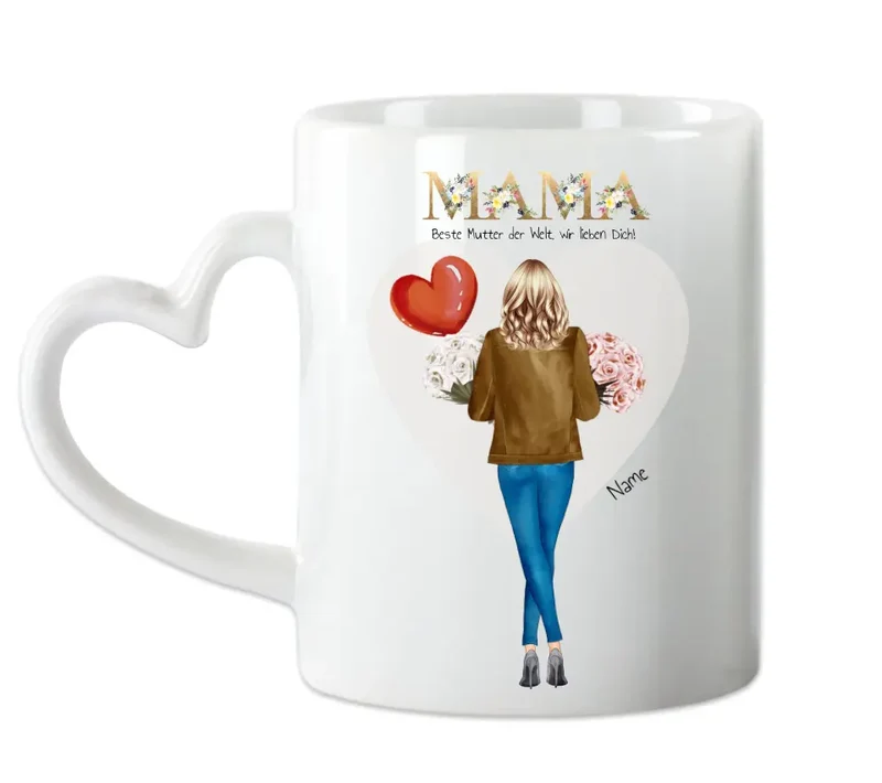 Muttertagsgeschenk liebevoll & einzigartig für Mama - Personalisierte Tasse