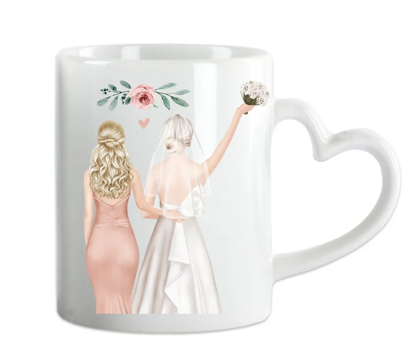 Personalisierte Tasse Geschenk Trauzeugin - Brautgeschenk - Hochzeitsgeschenk