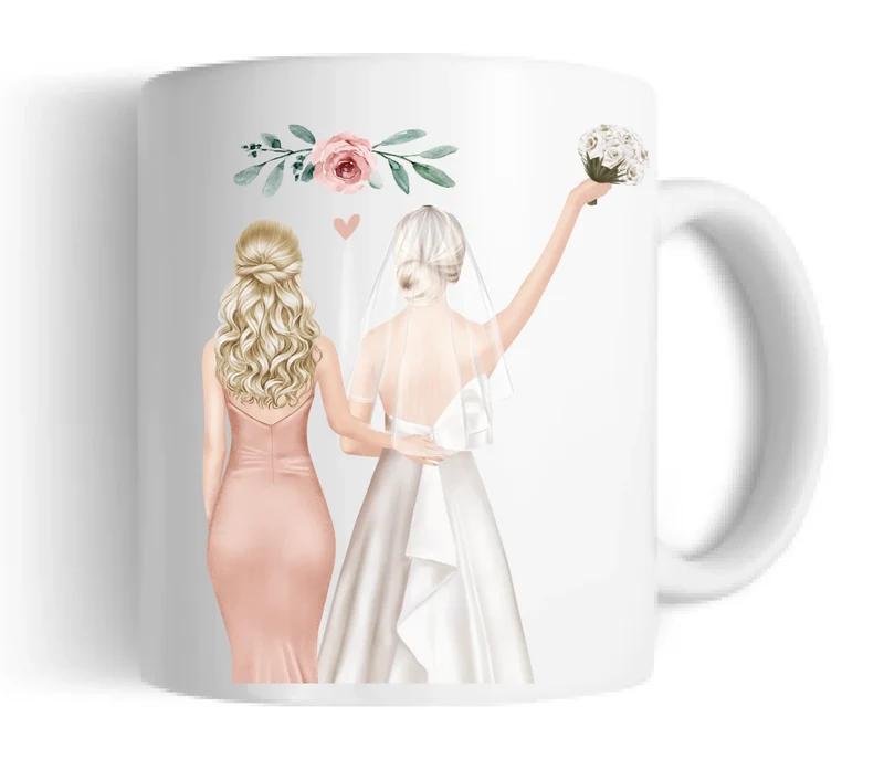 Personalisierte Tasse Geschenk Trauzeugin - Brautgeschenk - Hochzeitsgeschenk