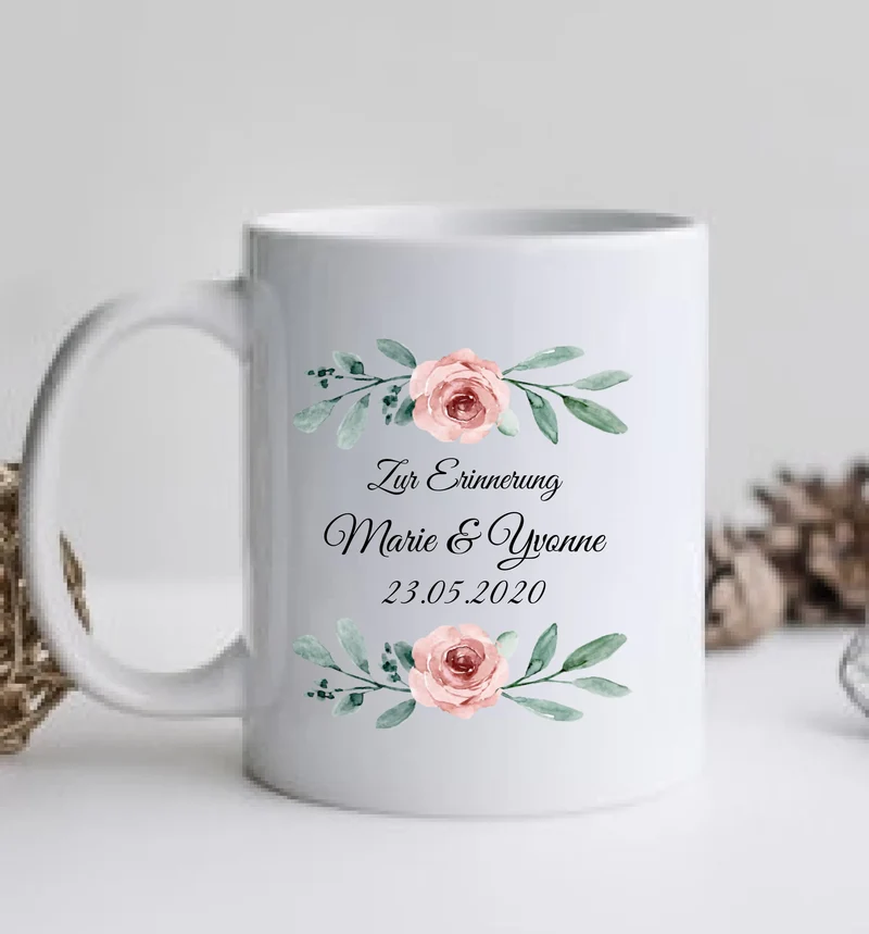 Personalisierte Tasse Geschenk Trauzeugin - Brautgeschenk - Hochzeitsgeschenk