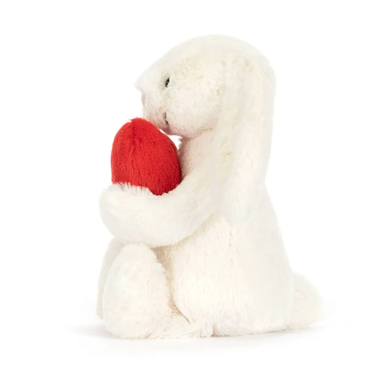 Kuscheltier Hase - Cream mit rotem Herz (31 cm)