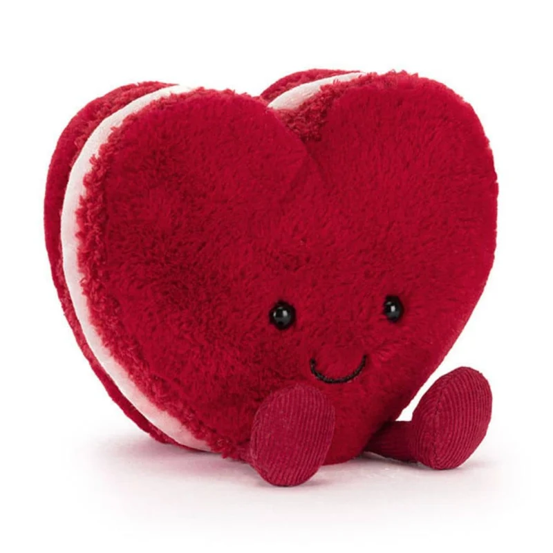 Kuscheltier Herz-Macaron – Arlette Rot (13 cm)