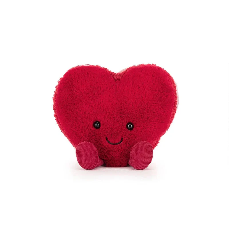Kuscheltier Herz-Macaron – Arlette Rot (13 cm)