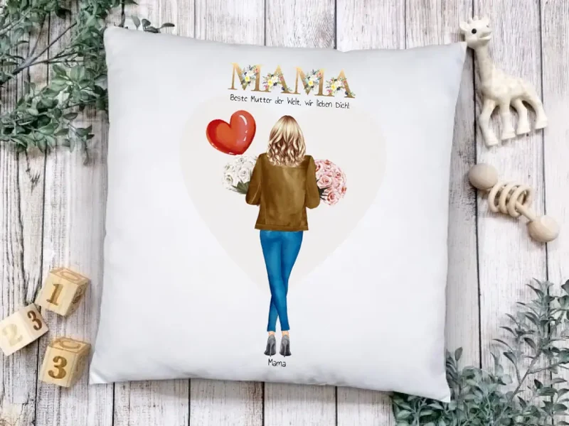 Personalisiertes Geschenk zum Muttertag - Kissen Muttertagsgeschenk