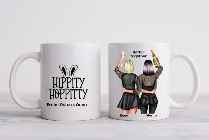 Beste Freundin Tasse - Ostergeschenk mit Namen und Spruch