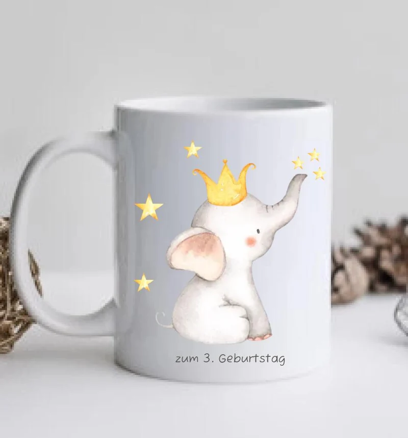 Personalisierte Tasse Elefant mit Namen, Ostergeschenk, Namenstasse, Tasse mit Name