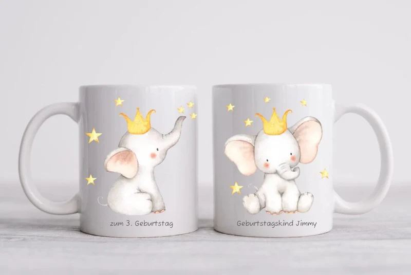 Personalisierte Tasse Elefant mit Namen, Ostergeschenk, Namenstasse, Tasse mit Name