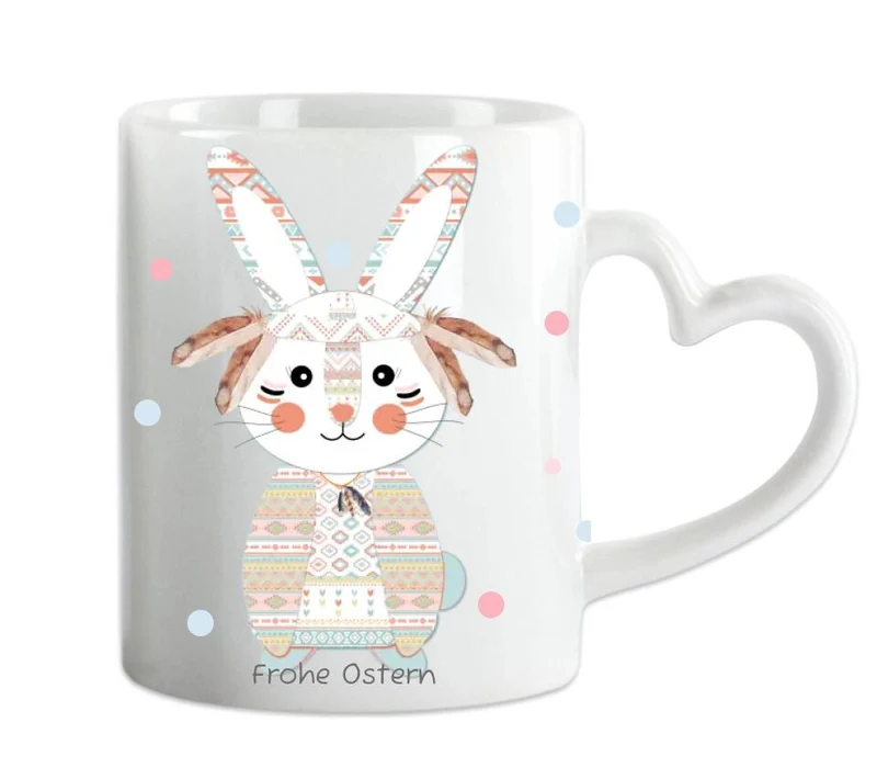 Tasse als Geschenk zu Ostern mit Namen und Osterhasen
