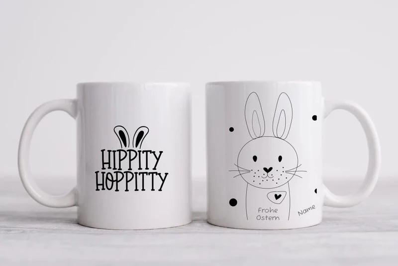 Hasi an Schatzi - Personalisierte Tasse - Geschenk zu Ostern mit Namen, Spruch Osterhasen