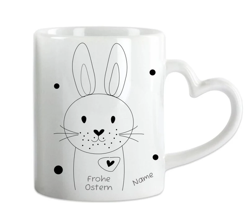 Hasi an Schatzi - Personalisierte Tasse - Geschenk zu Ostern mit Namen, Spruch Osterhasen