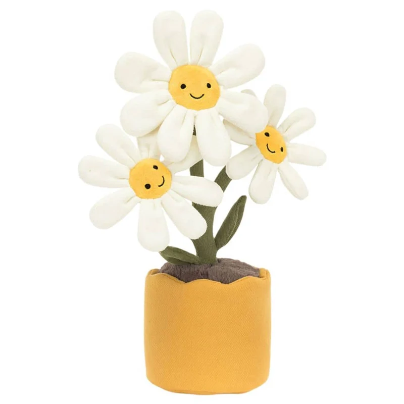 Amuseable Gänseblümchen im Topf – Weiches Plüschtier (34 cm)