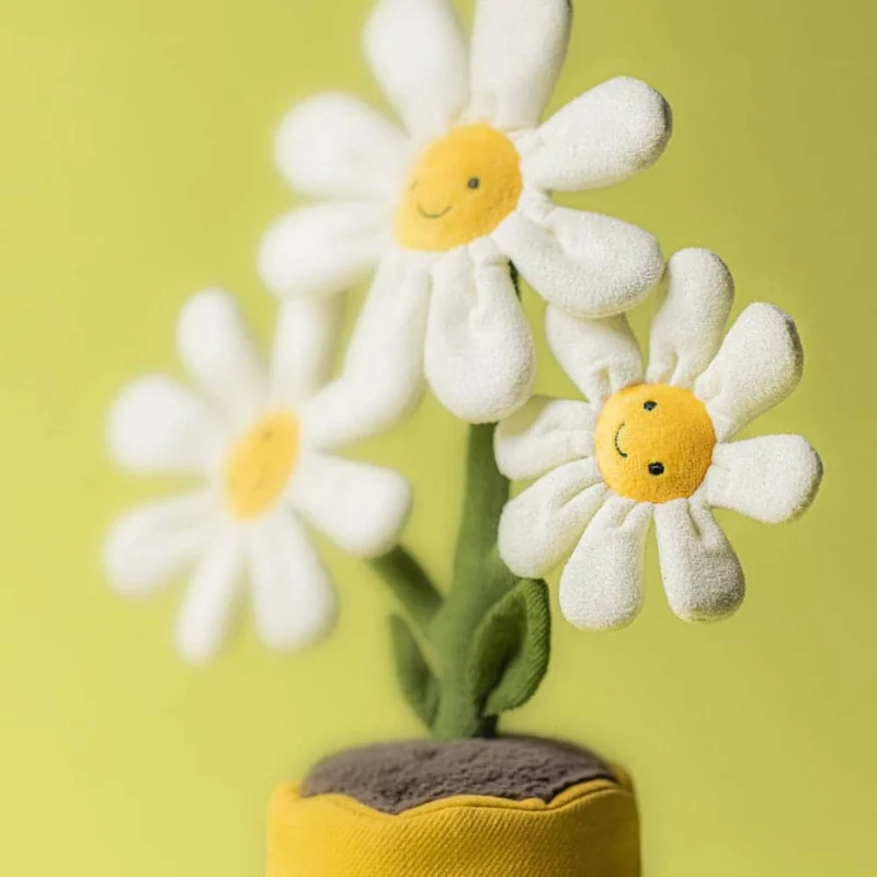 Amuseable Gänseblümchen im Topf – Weiches Plüschtier (34 cm)