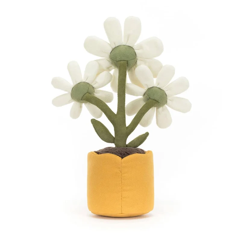 Amuseable Gänseblümchen im Topf – Weiches Plüschtier (34 cm)