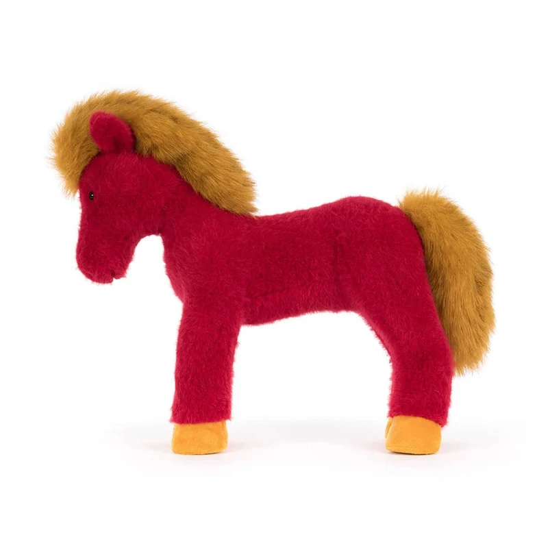 Kuscheltier Pferd Festival Horse – Rot & Gold (32 cm)