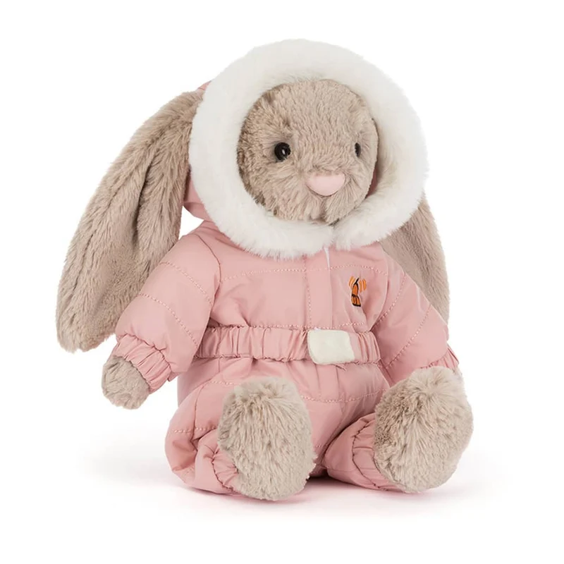 Kuscheltier Hase Bashful Beige Bunny Snow Suit (31 cm) – Rosa