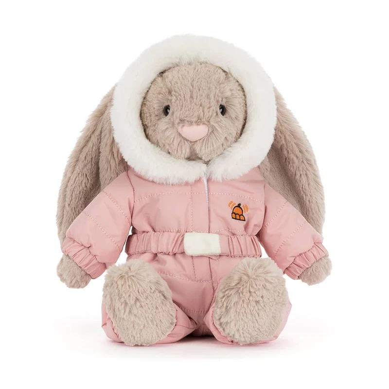 Kuscheltier Hase Bashful Beige Bunny Snow Suit (31 cm) – Rosa