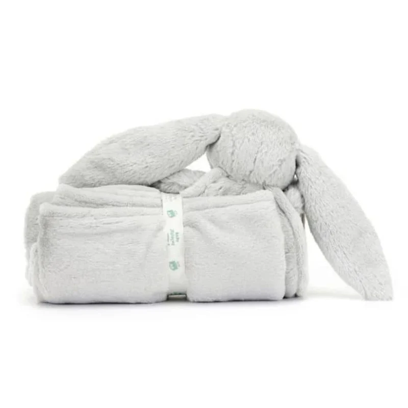 Schmusetuch Hase Bashful Silver – Baby Kuscheldecke (70 cm)