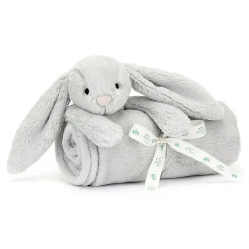 Schmusetuch Hase Bashful Silver – Baby Kuscheldecke (70 cm)