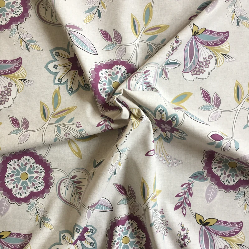 Dekostoff Floral - damson