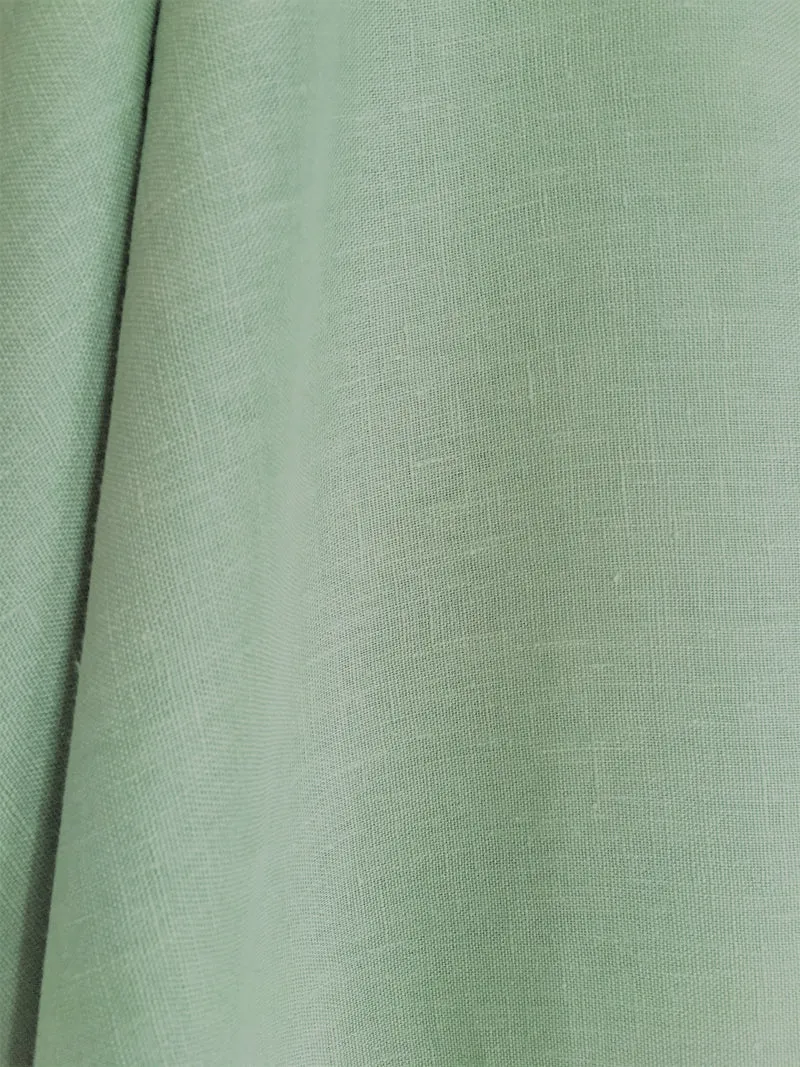 Gardinenstoff Lino Uni - green 300 cm